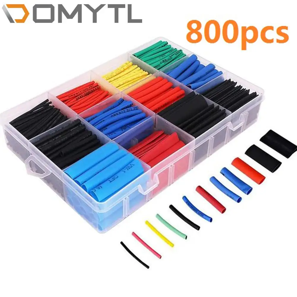 

800pcs of High-Temperature Flame-Retardant Insulated Heat-Shrinkable Tubing Color Heat-Shrinkable Tubing