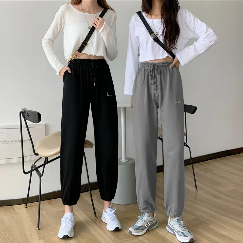 

Woman jogging pants Trousers Casual Pants Sweatpants Jogger black gray pants Casual Fitness Workout Running Sporting Clothing