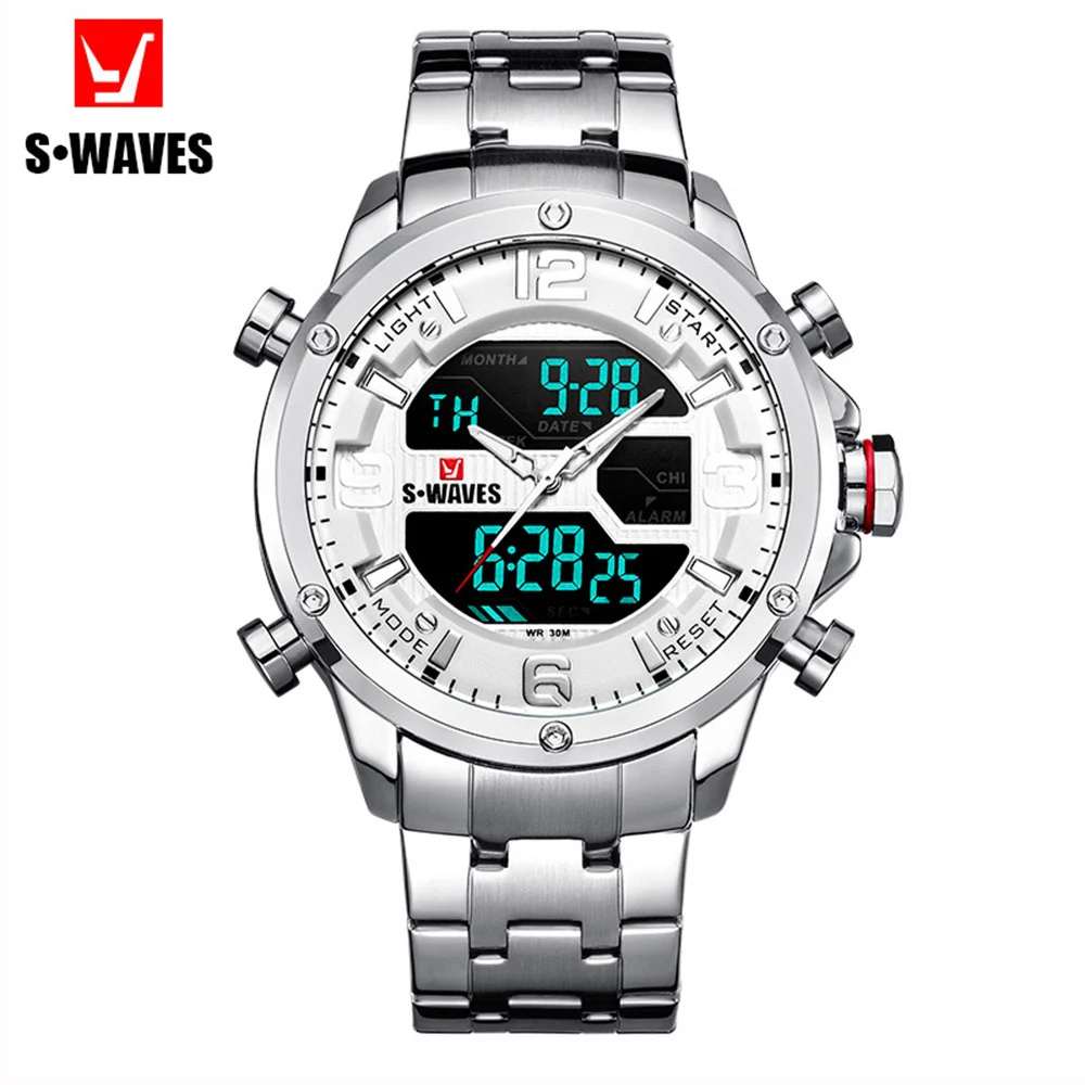Часы наручные SWAVES Мужские кварцевые повседневные водонепроницаемые Модные с