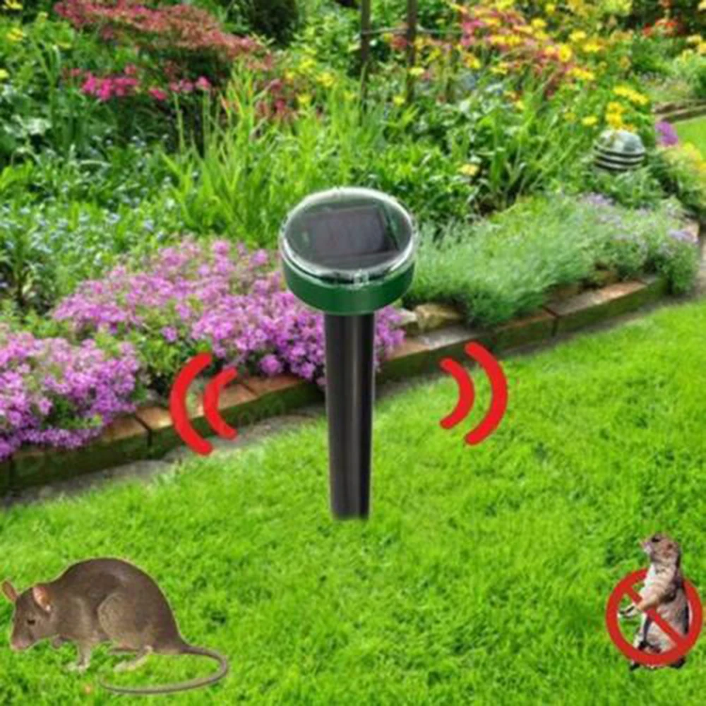 

Outdoor Solar Mouse Repellers Animal Round Head Pest Rechargeable Lawn