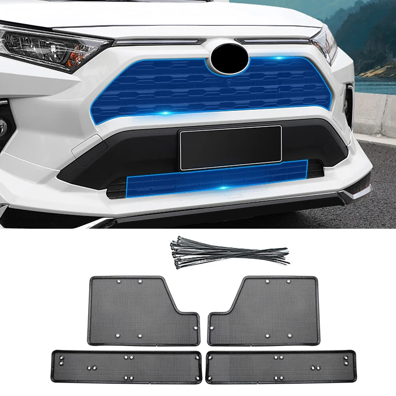 

For Toyota RAV4 XA50 2019-2021 2022 2023 Car Front Racing Grille Insect Screen Body Protection Cover Modification Accessories