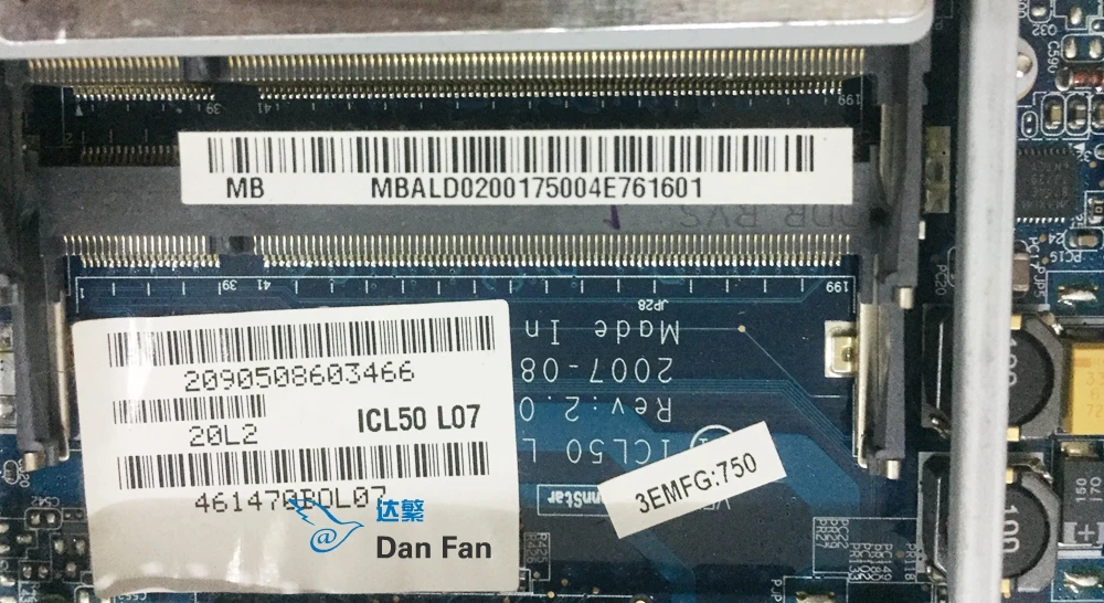 Оригинальная материнская плата ICL50 для ноутбука acer 5315 5715 5315Z 5715Z mdy02001 100%