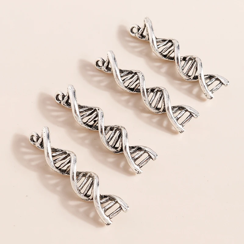 

8pcs 9*39mm Antique Silver Color Spiral Steps Charms for Jewelry Making Alloy Twisted Charms Necklaces Earrings Pendants