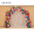 Laeacco сценические фоны для фотосъемки Свадьба Воздушные шары дверь дуга занавеска любовь вечерние ринка Декор фотографический фон фотостудия