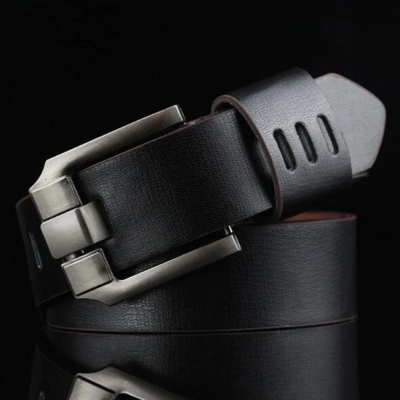 New Style Denim Men's Belt Antique Pin Buckle Belt Wholesale Luxury Designer Belt Fashion Vintage Leather High Quality for Men