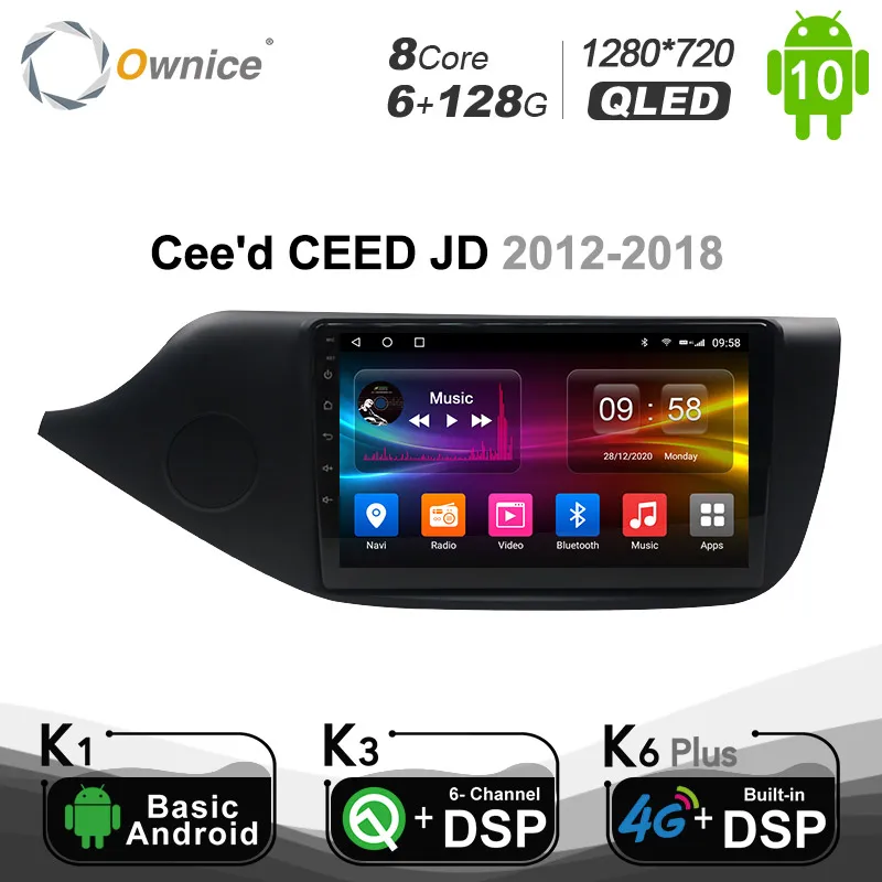 

Ownice 6G Ram 128G Rom Android 10.0 Car DVD Player For KIA Cee'd CEED JD 2012 - 2018 SPDIF 4G DSP Car Radio GPS Navi Audio