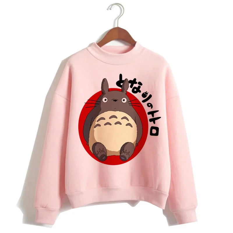 Totoro Унесенные спирали harajuku толстовки для женщин мультфильм одежда толстовка капюшон ulzzang Забавный с капюшоном Женский полиэстер негабаритных
