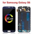 ЖК-дисплей Super AMOLED с сенсорным экраном и дигитайзером для Samsung Galaxy S6 G920 SM-G920F G920F, запчасти для ремонта с ожоговым тенем