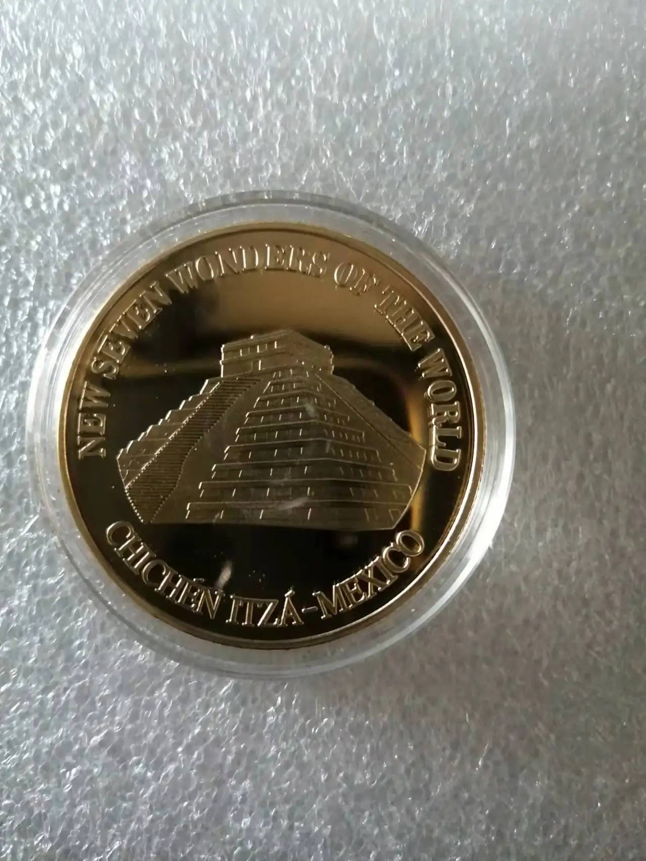 

Памятная монета с капсулочным покрытием, с позолотой, новая Семь чудес мира, Петра Джордан, 2007