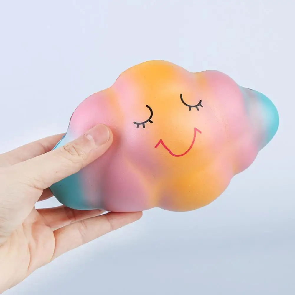 

Stress Relief Toy Cartoon Smiling Face Starry Sky Cloud Shaped Slow Rising Simulation Funny Toy