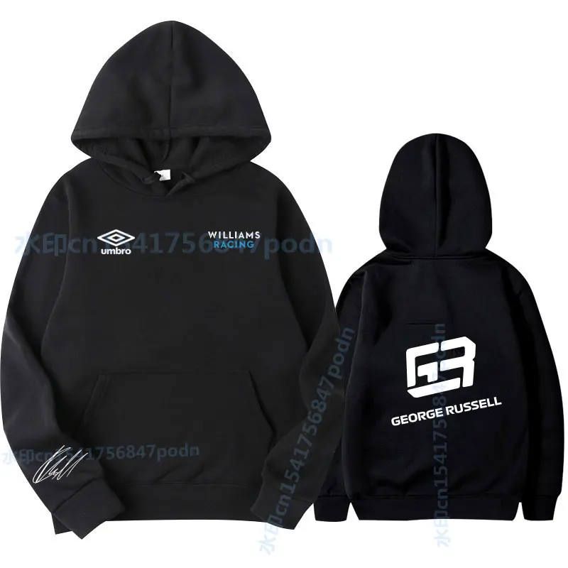 

2021 autumn Winter Formula One Racer George Russell F1 Williams team Racing Fans Hoodie Team Logo Men/Women Oversized Hoodies