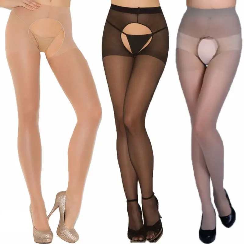 

Women's Open Crotch Breathable Sheer Pantyhose Socks Stockings Tights Lingerie