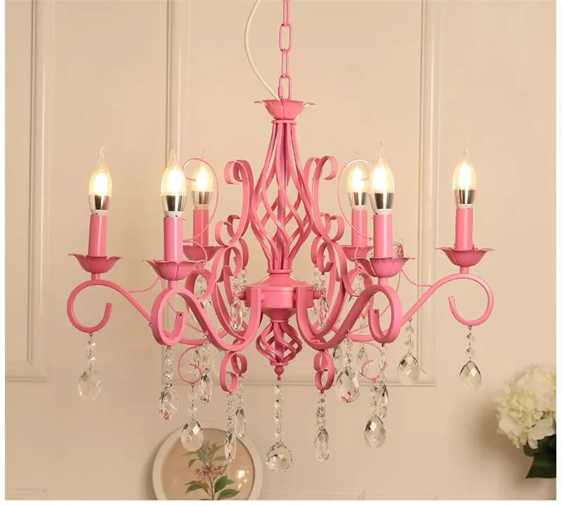 Хрустальные современные подвесные светильники цвета Макарон потолочные детские