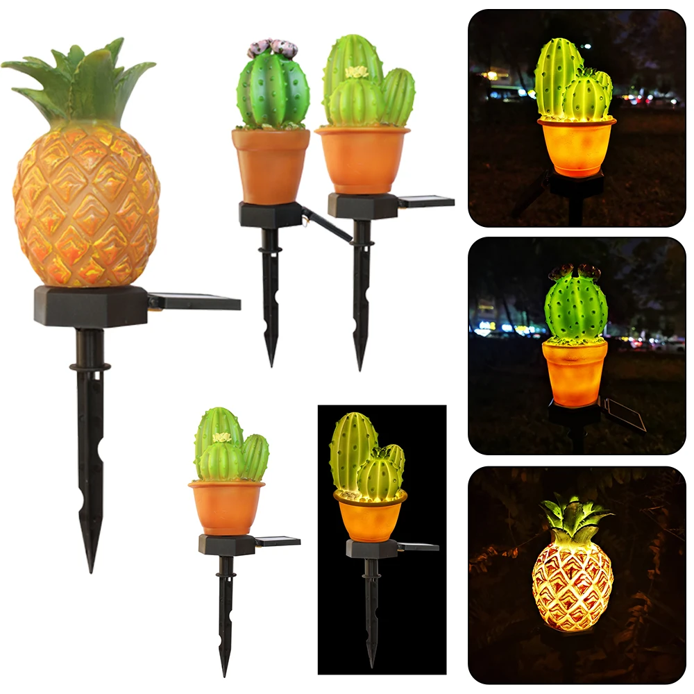 

Pineapple Cactus Shape Peak Light Garden Decoration Outdoor Gardening Solar Led Light Outdoor Landscape Ground Light New
