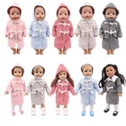 Одежда для кукол Luckydoll, костюм-тройка, рубашка + куртка + штаны для кукол 18 дюймов, 43 см, подарок