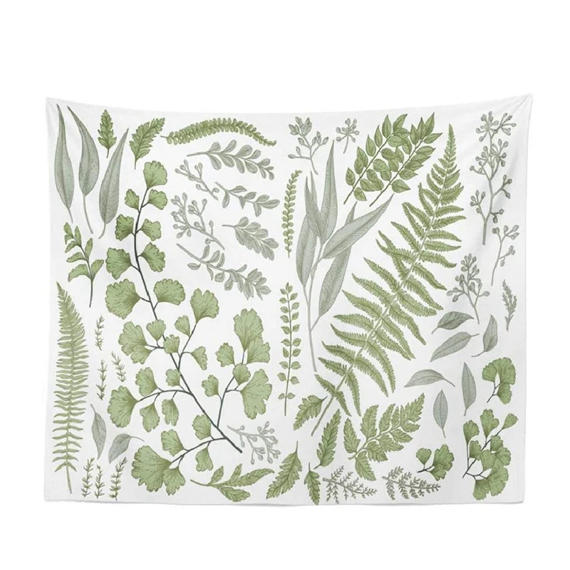 

Botanical Tapestry Floral Green Wall Hanging Tapestry,Decorative Tapestry for Bedroom Living Room Dorm