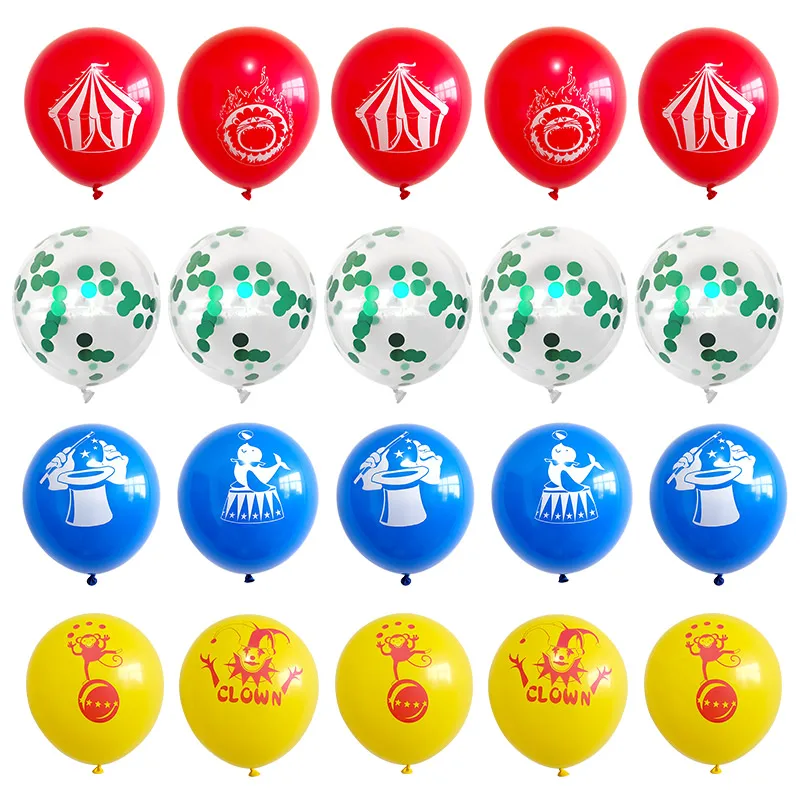 Латексные воздушные шары с конфетти 12 дюймов 20 шт. цирковая обезьяна в форме