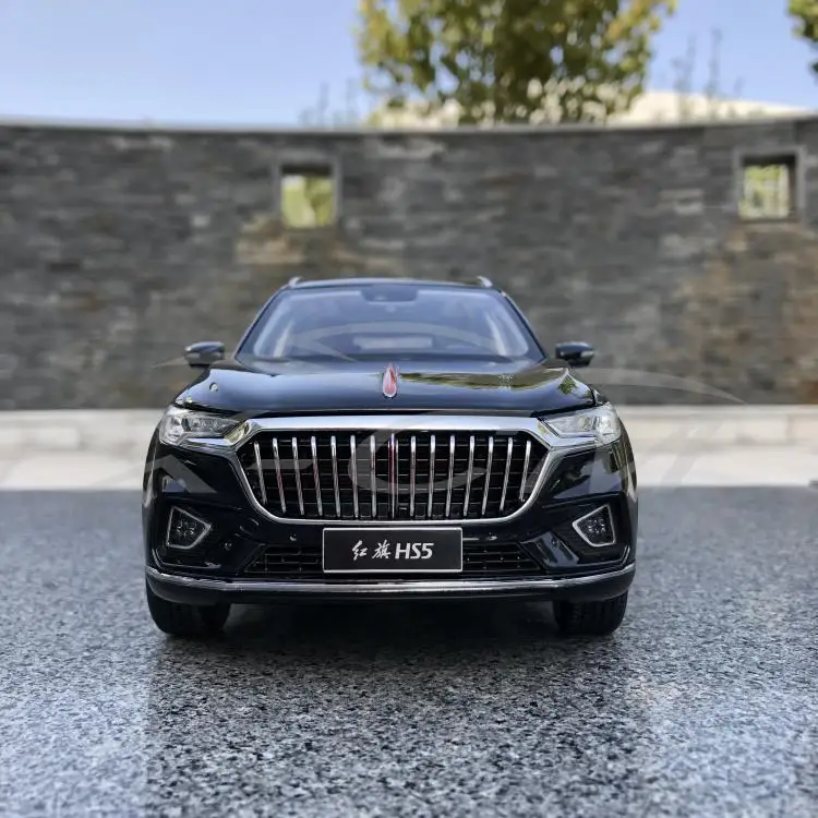 Литая под давлением модель автомобиля век Дракон Hongqi HS5 SUV 1:18(черный)+ маленький подарок