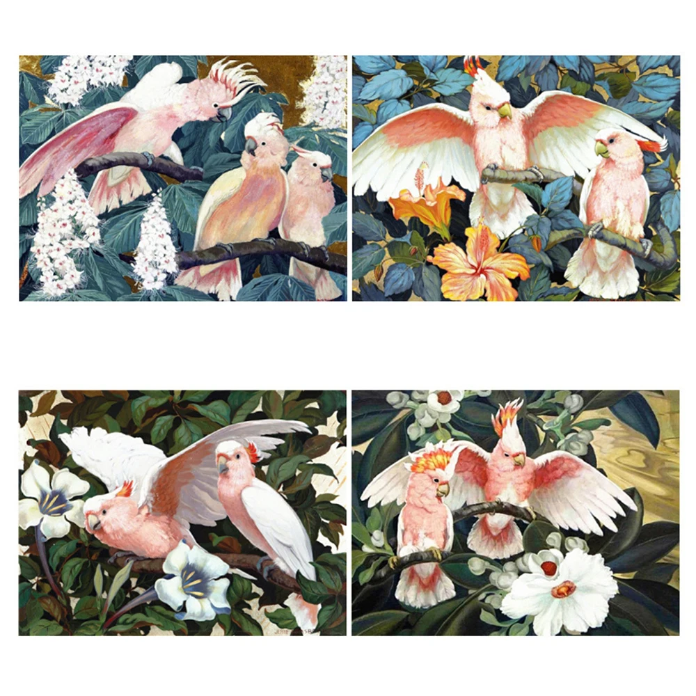 Алмазная живопись сделай сам 5d полная вышивка животное ветка дерева попугай