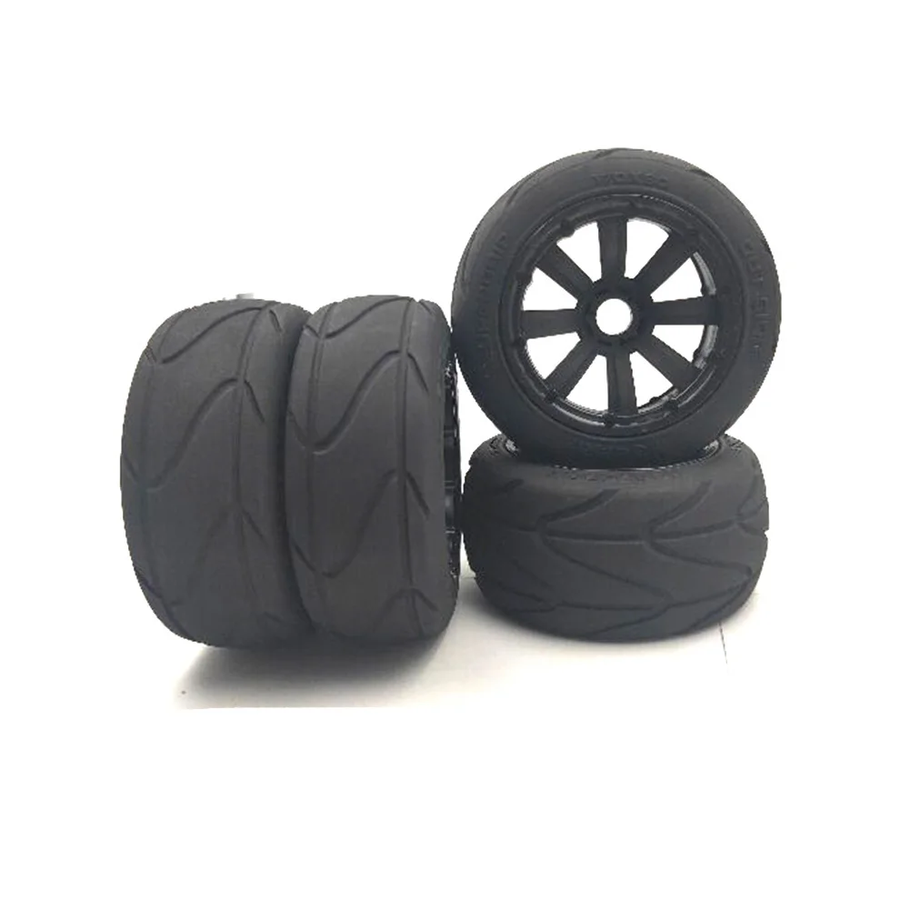 On Road Front or Rear Wheel Bald Tire Set 2PC for 1/5 HPI ROVAN ROFUN KM BAJA 5B SS Truck Rc Car Parts