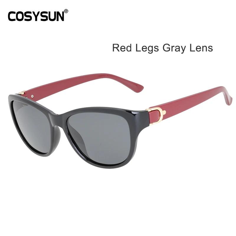 Red Legs Gray Lens Роскошные брендовые дизайнерские женские солнцезащитные очки поляризованные в форме кошачего глаза Женские Элегантные Солнцезащитные очки женские очки для вождения Oculos De Sol - Цвет линз: Red Legs Gray Lens