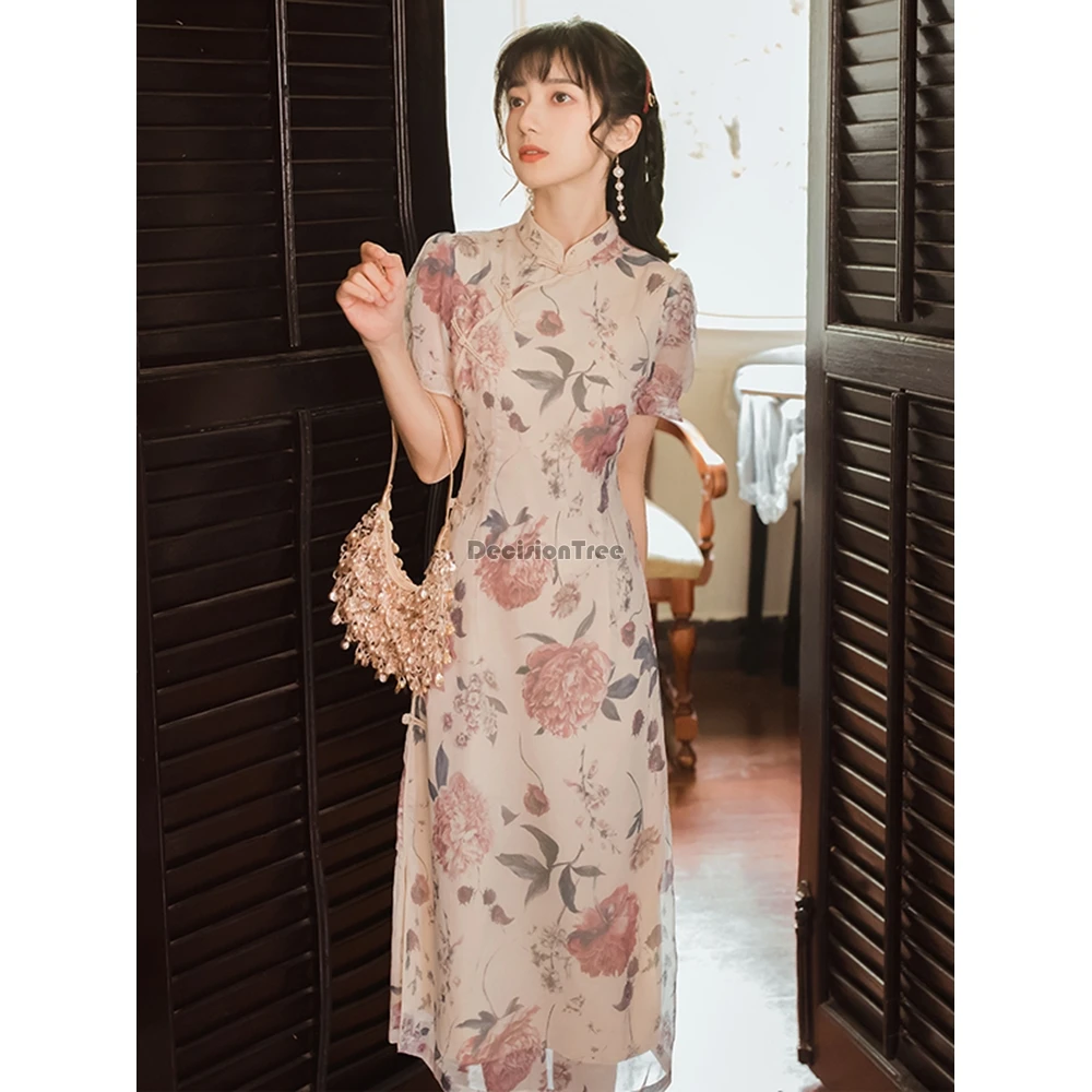 

2022 bridesmaid wedding dress chinese women imrpoved qipao elegant lace cheongsam vestidos chinese oriental long dresses qipao