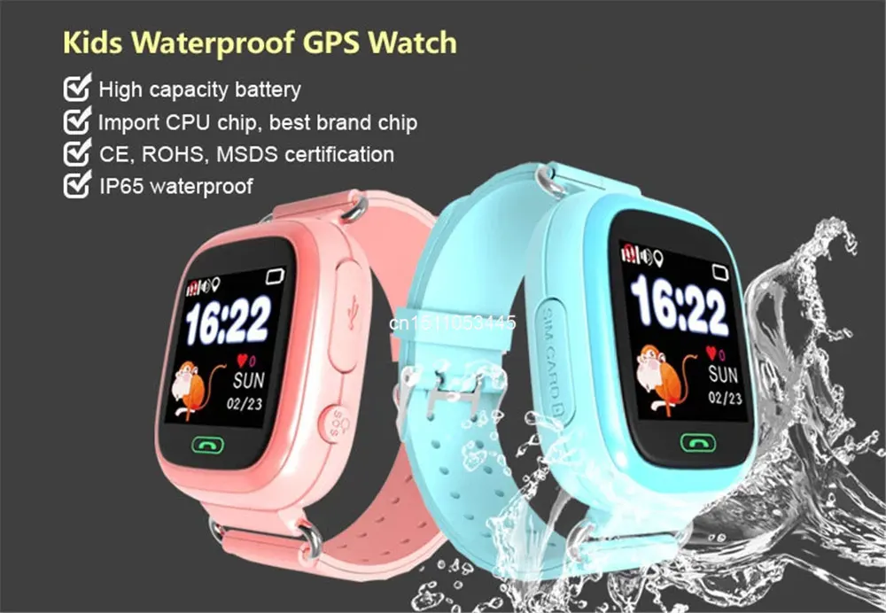 Q90S Детские Смарт Wtach водонепроницаемый телефон GPS позиционирование модные часы 1,22 дюймов цветной сенсорный экран wifi SOS Смарт часы PK Q50