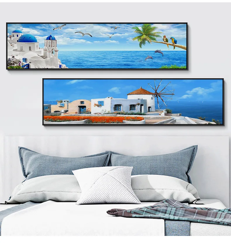 Современный абстрактный скандинавский стиль крыльцо морской пейзаж Пляж