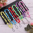 Разноцветная искусственная шея, ремешки, бусины, подвесная цепочка для телефона, украшение в стиле бохо