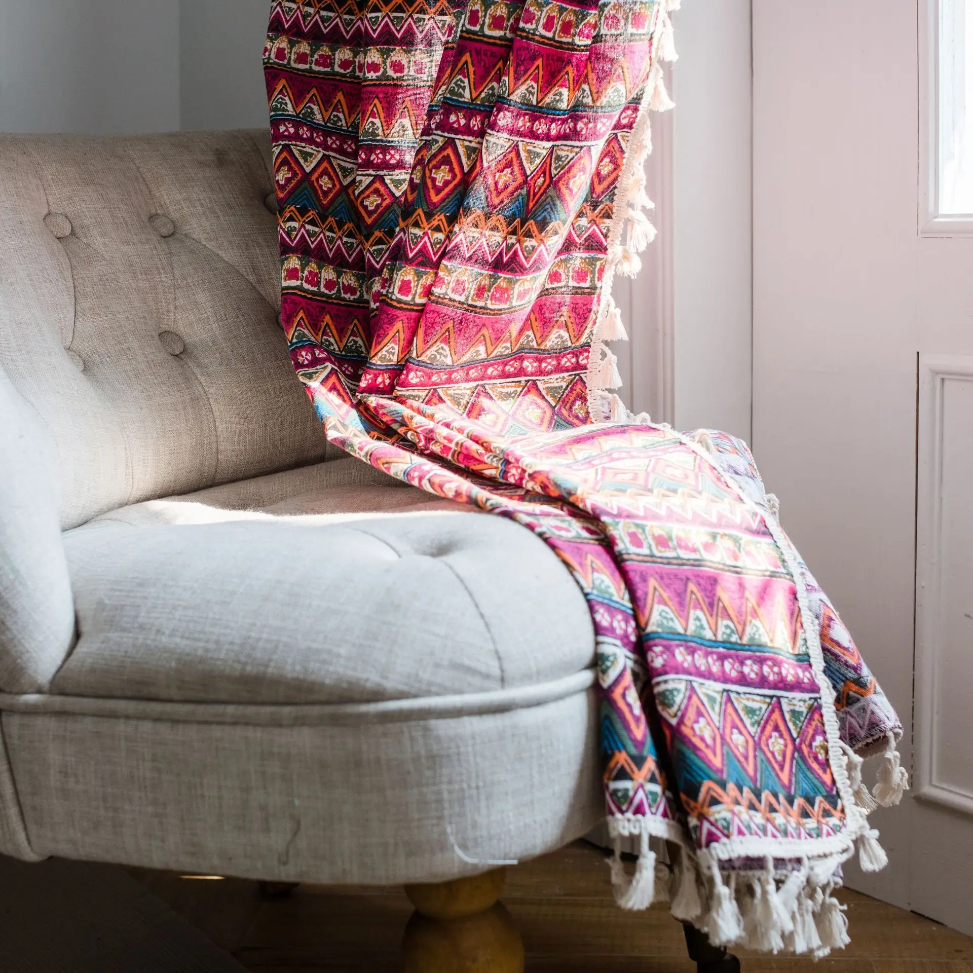 Занавески s для гостиной винтажные хлопковые занавески с линией спальни богемные