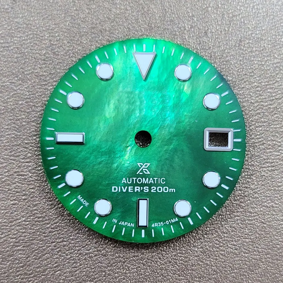 

Shell dial watch parts 28.5mm multiple colors suitable for Japanese NH35 movement assembly green luminous