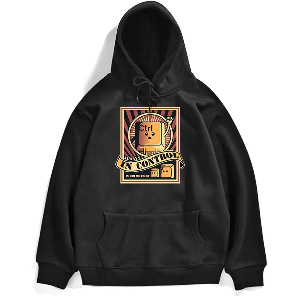 

Hoody Keyboard Pattern In Control Printing New Male Hoodies Big Size Fashion Man Sweatshirts Casual Vintage Pullover For Men