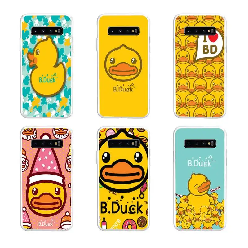 

Cartoons B-duck Phone Case For Samsung S10 S10e S8 S9 Plus S7 Edge Note10 9 8 Soft Transparent TPU Cove