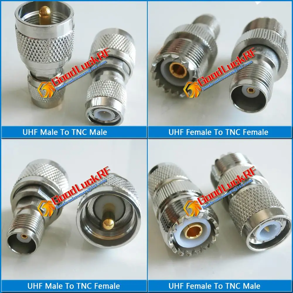 Высококачественный коннектор PL259 SO239 UHF к TNC коаксиальный штекер UHF-TNC латунные
