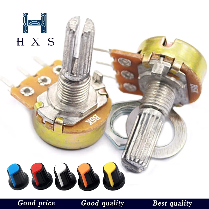 

2 шт., усилитель WH148, B1K, B2K, B5K, B10K, B20K, B50K, B100K, B500K, 3 контакта, 15 мм, двойной стерео потенциометр 1K, 2K, 5K, 10K, 50K, 100K, 500K