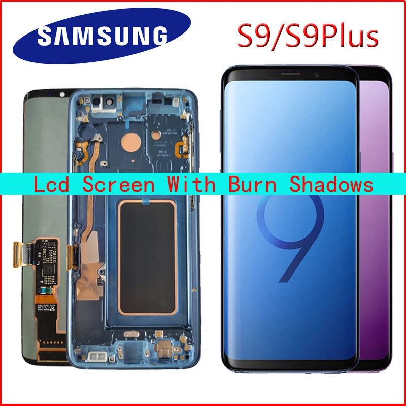 SUPER AMOLED имеет ЖК-экран с рамкой для SAMSUNG Galaxy S9 G960 S9 Plus G965 кодирующий преобразователь сенсорного экрана в сборе
