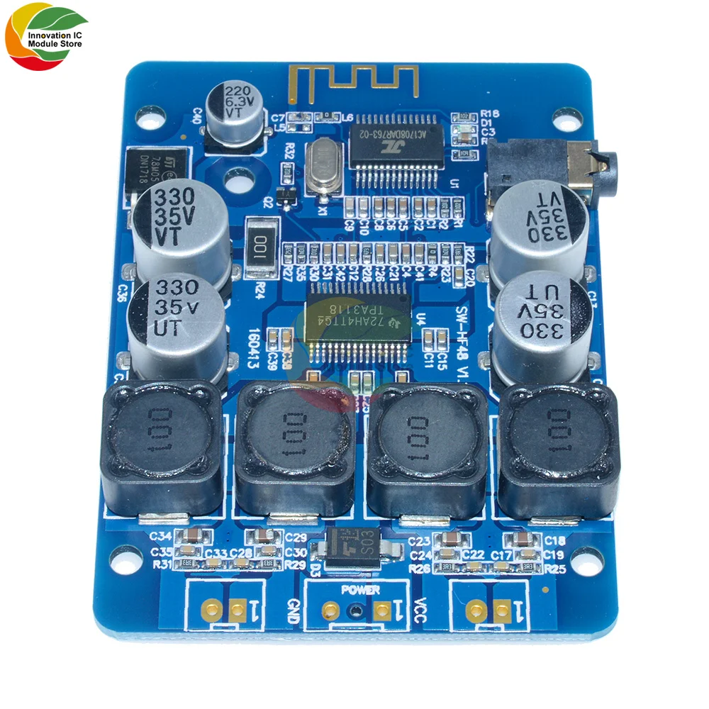 TPA3118 2x30W 8-26V DC stereo Bluetooth digital power amplifier board model audio receiver | Электронные компоненты и