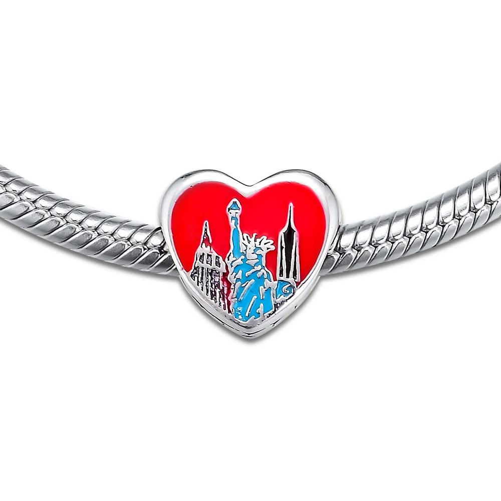 

Fits for Pandora Charms Bracelet Beads 100% 925 Sterling Silver Jewelry with Red Blue Enamel Free Shipping