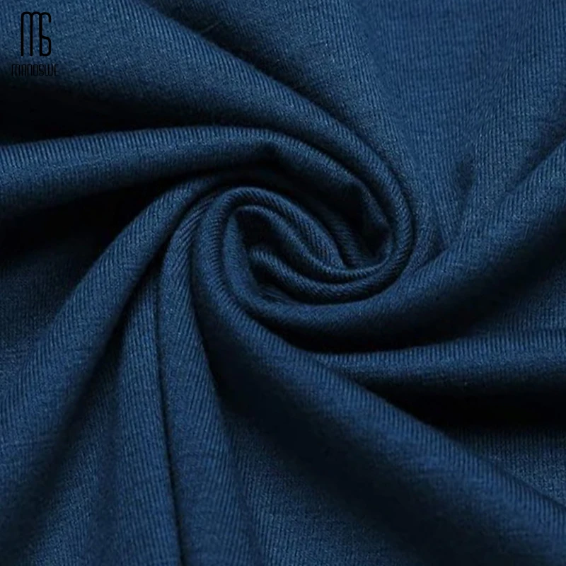 Мужской однотонный пуловер Manoswe облегающая футболка с круглым вырезом удобная