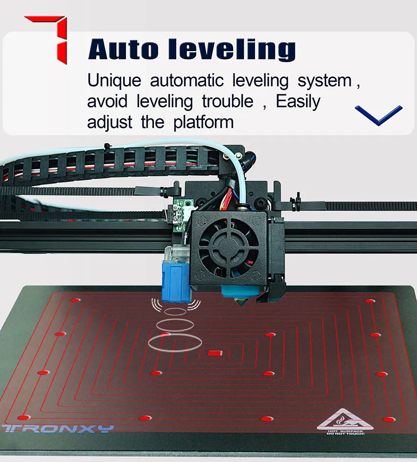 Tronxy X5SA-400 24 в 3D принтер DIY наборы автоматическое выравнивание сенсорный экран Тепловая кровать 400*400 мм