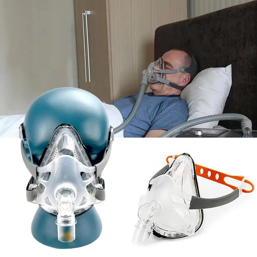 FM1 Полнолицевая маска CPAP Auto BiPAP с бесплатным головным убором белая S M L для сна