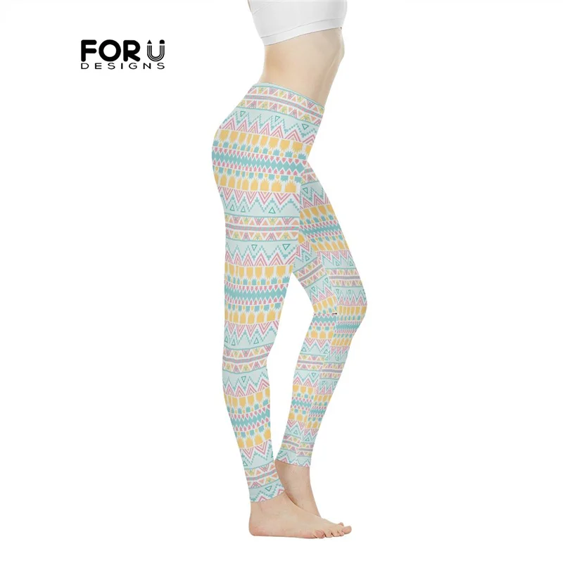 

FORUDESIGNS/Леггинсы для спорта, фитнеса, одежда для активных движений в африканском стиле Трайбл Стиль узор бесшовные леггинсы животик Управлен...