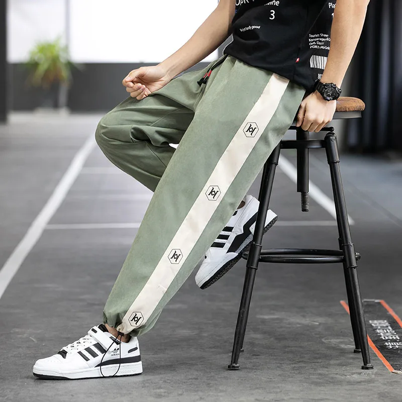

2021 Men's Casual Pants Spring New Pants Men's Korean New Elastic Sports Breathable Pants slimming Pants Small foot Pants