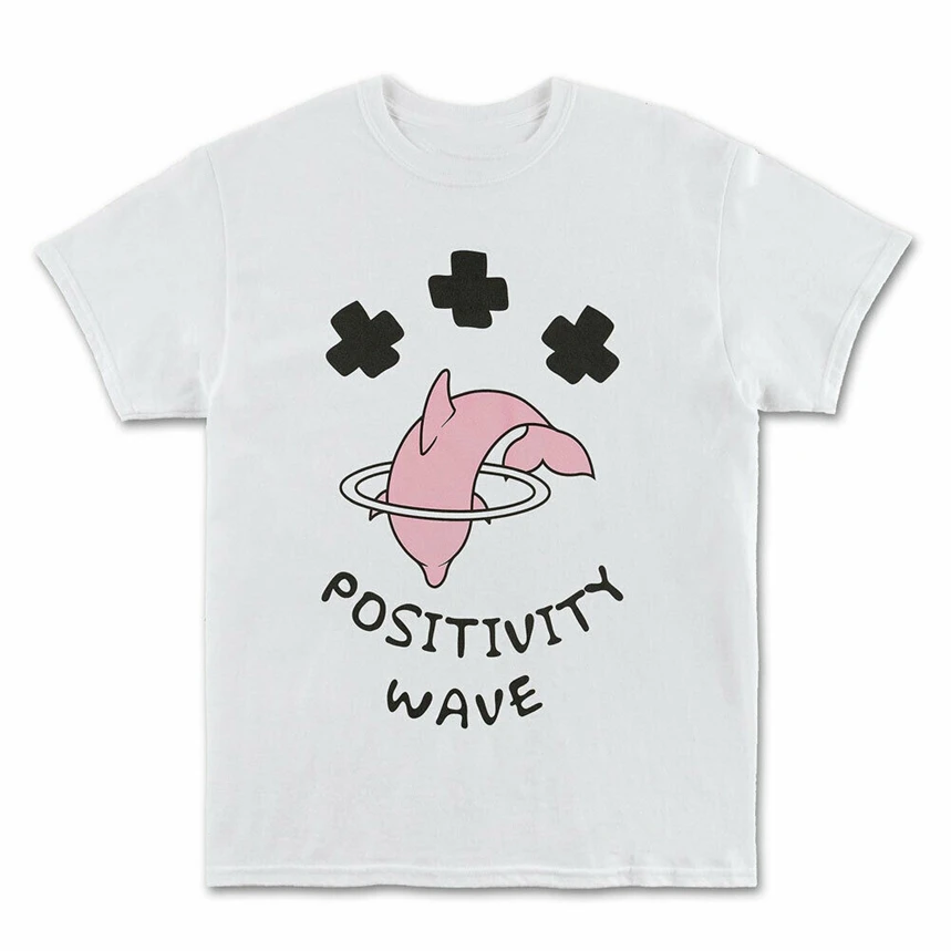 Pink Dolphin Men';S Positive Wave Short Sleeve T Shirt White Tee T-Shirts  Clothin Humorous Tee Shirt - купить по выгодной цене | AliExpress