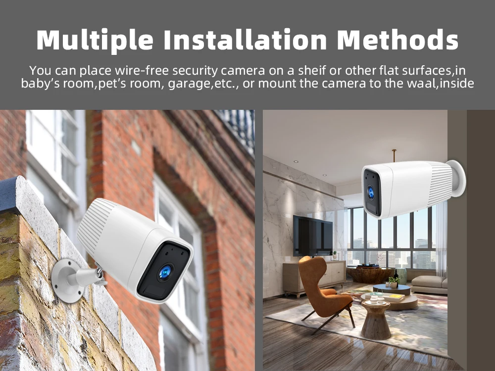 SDETER 1080P аккумуляторная ip-камера безопасности наружная влагозащищенная Wi-Fi камера видеонаблюдения ночного видения Сигнализация Движения P2P