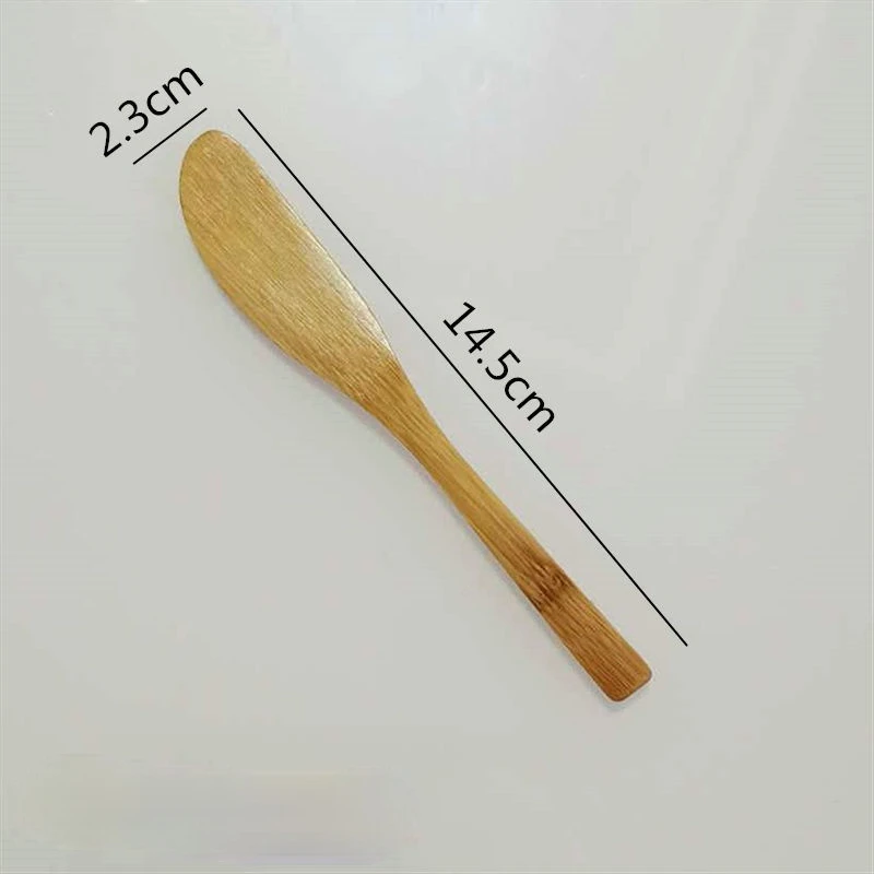 

Natural butter knife mask wooden knife green jam cheese bamboo knife spread baking utensils tableware