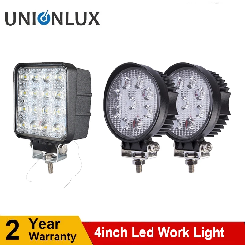 

Светодиодная фара рабочего освещения, 4 дюйма, 27 Вт, 48 Вт, для 4x4 полноприводных внедорожников, квадроциклов, кроссоверов, автомобильных прот...