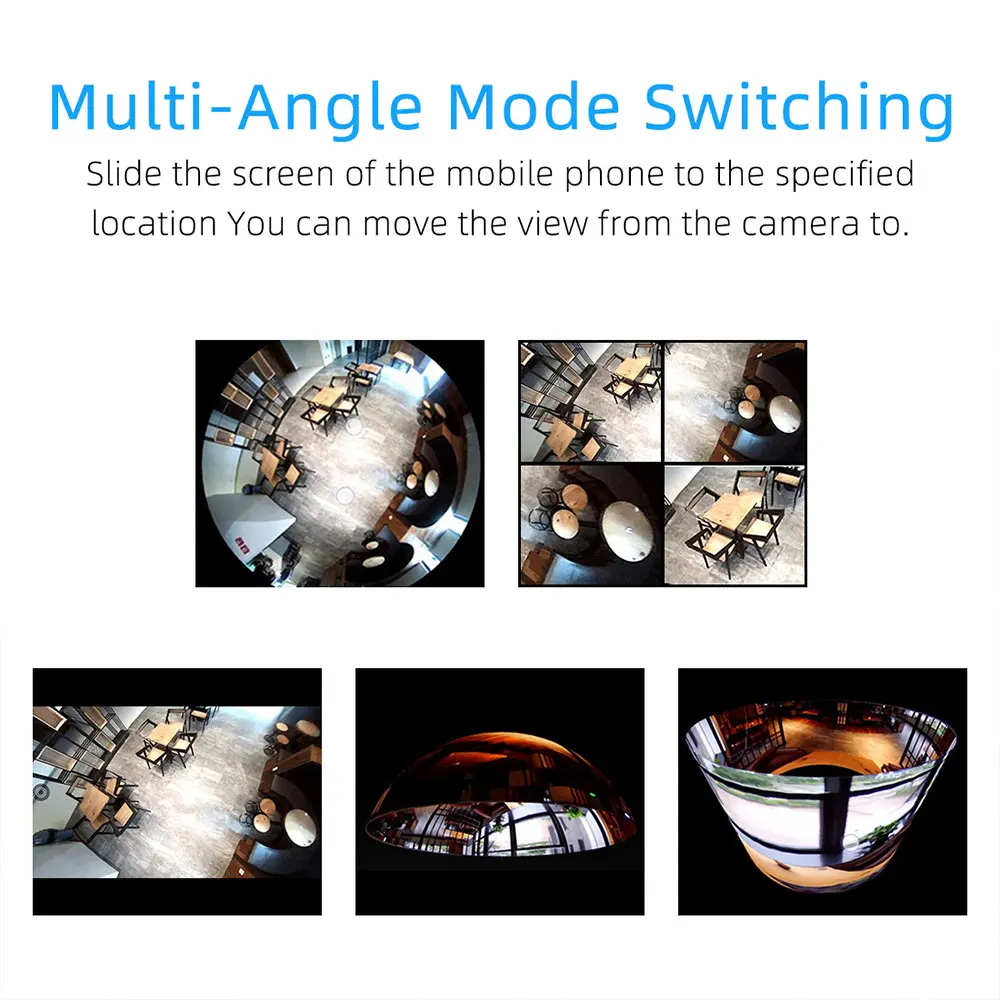 Беспроводная IP-камера с широкоугольным объективом и технологией LED-подсветки, разрешением 1080P, функцией ночного видения и контроля домашней безопасности в виде лампы-болванки.