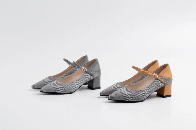 Туфли-лодочки женские на высоком каблуке заостренный носок квадратный обувь