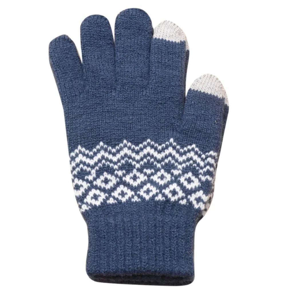 Женские и мужские трикотажные Перчатки с рисунком для вождения весенние теплые